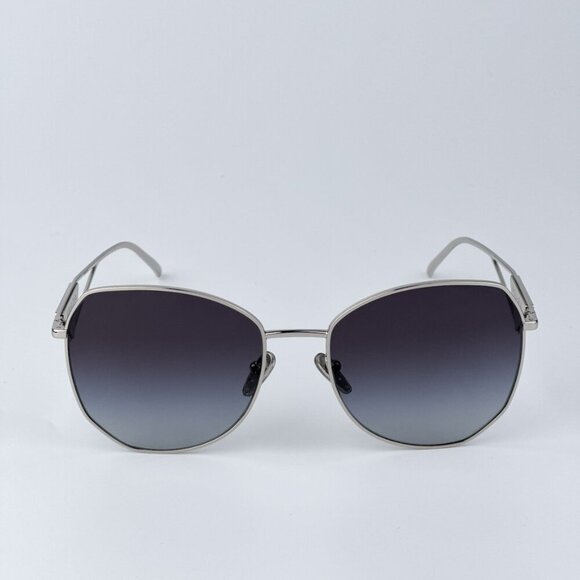 Prada Women BRAND NEW Sunglasses Silver Grey Gradient Geometric PR57YS 1BC5D1 - Picture 4 of 11